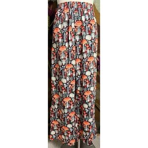 Anthropologie Flannel Whimsical Mushroom Pajama Pants L